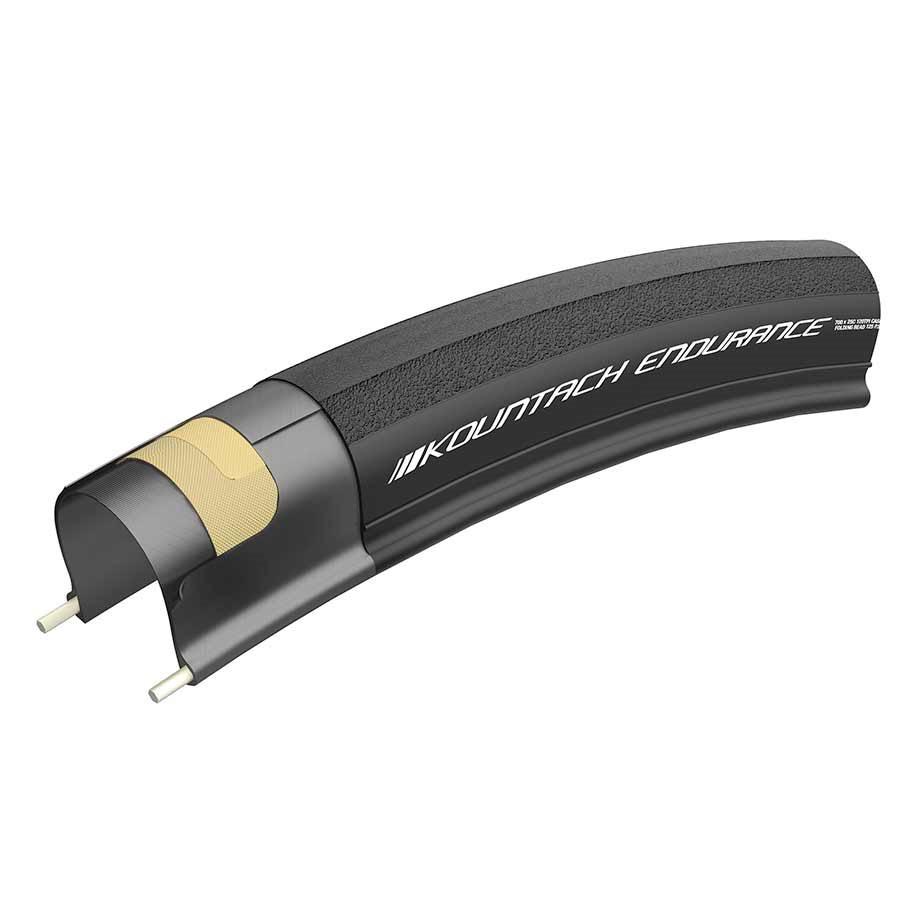 Kenda Kountach Endurance Black Reflective 700 28C Folding Clincher 120Tpi