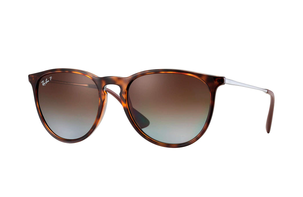 Rayban Erika Classic Black Frame Violet Mirror Polarized Lenses 54Mm