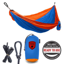 Load image into Gallery viewer, Grand Trunk Double Parachute Nylon Hammock - Blue O/S
