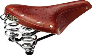 Brooks Saddles B67 Honey Black Steel Whith Chrome Springs