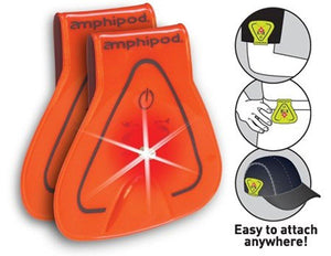 Amphipod Vizlet Led™ Wearable Reflectors Orange Triangles