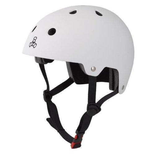 Triple8 Brainsaver Dual Certified Helmet W/ Eps White Rubber L/Xl