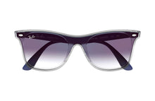 Load image into Gallery viewer, Rayban Blaze Wayfarer Transparent Frame Blue Gradient Mirror Lens
