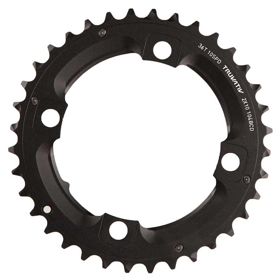 Sram 10 Sp, Bcd 104Mm, 4-Bolt, Pour Bashguard, 36T Middle Chainring, For No-Pin, Aluminum, Black, 11.6215.188.410