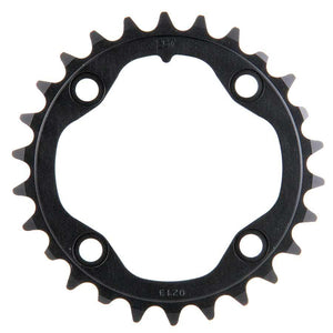 Sram 26T, 10 Sp, Bcd 80Mm, 4-Bolt, All 26/39, Inner Chainring, For Mtb Double, Aluminum, Black, 11.6215.188.310