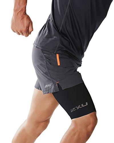 2Xu Compression Quad Sleeves, Black/Grey, X-Large