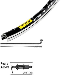Wheel Shop, Mavic Open Elite Black/ Shimano RS400 Black, Wheel, Rear, 700C / 622, Holes: 32, QR, 130mm, Rim, Shimano HG 11