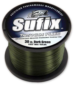 Sufix Tritanium Plus 1-Pound Spool Size Fishing Line  Dark Green 10-Pound