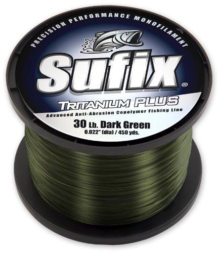 Sufix Tritanium Plus 1-Pound Spool Size Fishing Line  Dark Green 10-Pound