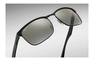 Rayban Rb8319 Black Frame Silver Mirror Chromance Polarized