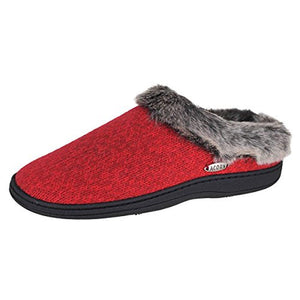 Acorn Chinchilla Clog Red Womens Slippers