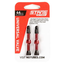 Load image into Gallery viewer, Stans No Tubes, Tubeless Valves, Tubeless Valve, Presta, 44Mm, Red, Pair
