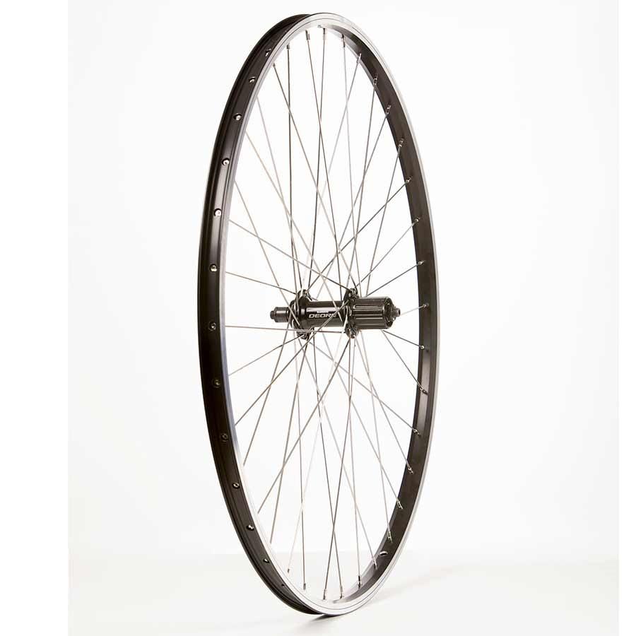 Wheel Shop Alex Dm18 Black/ Shimano Deore Fh-T610, Wheel, Rear, 700C / 622, Holes: 36, Qr, 135Mm, Rim, Shimano Hg