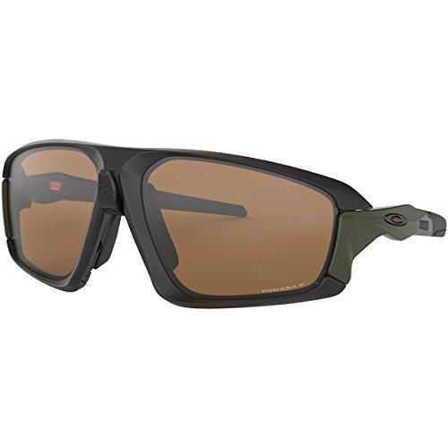Oakley Men'S Field Jacket Polarized Iridium Rectangular Sunglasses, Matte Black, 64.0 Mm