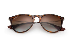 Rayban Erika Classic Black Frame Violet Mirror Polarized Lenses 54Mm