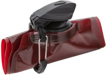 Load image into Gallery viewer, VAPUR ECLIPSE BPA FREE REUSABLE FOLDABLE FLEXIBLE PACKABLE COLLAPSIBLE WATER BEVERAGE BOTTLE W/CARABINER (BURGUNDY) BURGUNDY 1.0L/33.8OZ
