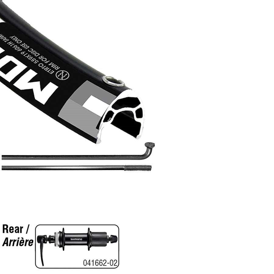 Wheel Shop Alex Md19/ Shimano Mt200 29'', Wheel, Rear, 29'' / 622, Holes: 32, Qr, 141Mm, Disc Center Lock, Shimano Hg