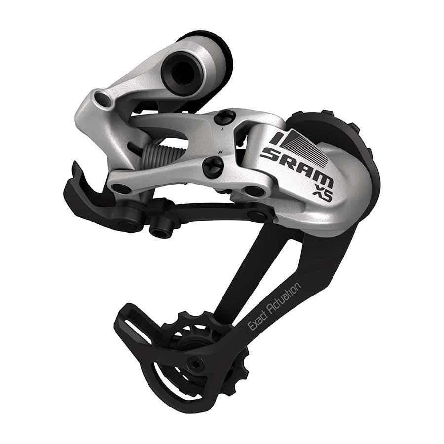 Sram X5, Rear Derailleur, 9Sp, Long Cage, Silver