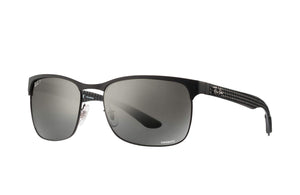 Rayban Rb8319 Black Frame Silver Mirror Chromance Polarized