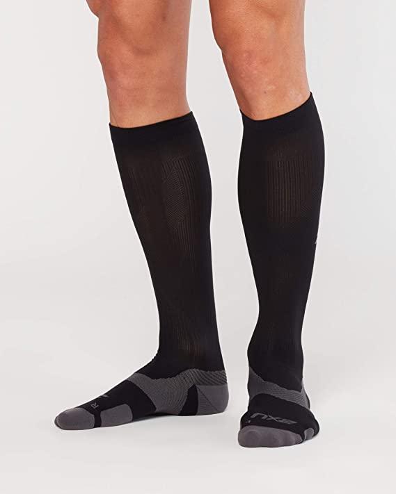 2XU Vectr Cushion Full Length Sock Black/Titanium L1