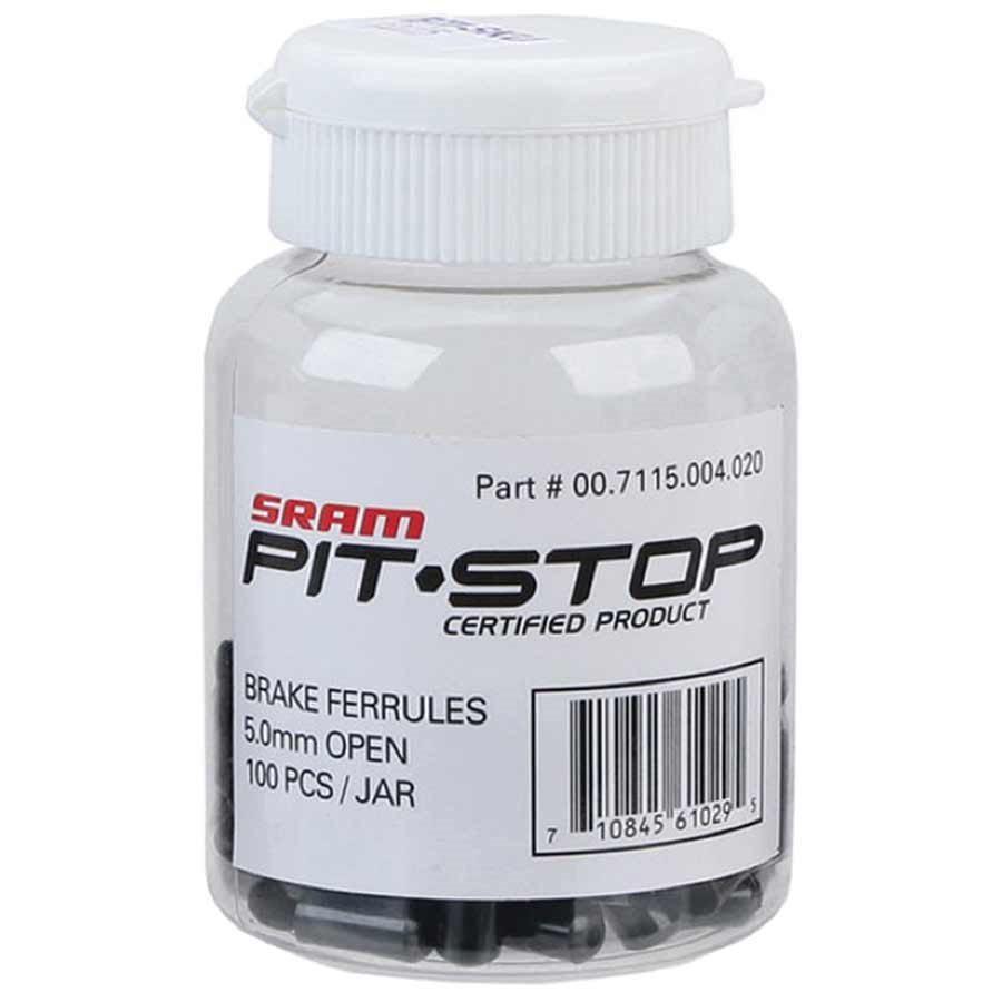 Sram 5Mm Brass Ferrules - Black, 100Pcs