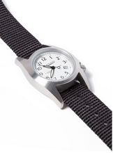 Load image into Gallery viewer, Bertucci M-1S Durable Stainless Steel Field Watch Black Nylon
