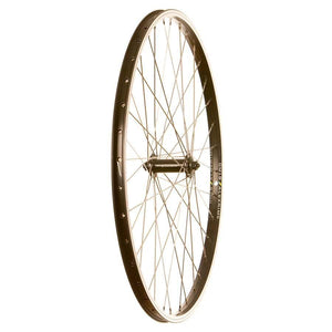 Wheel Shop Alex Dm-18 Black/ Shimano Tourney Black/ Stainless Silver 26, Wheel, : Rim, 26'' / 559, Front, Holes: 36H, Qr, 100Mm