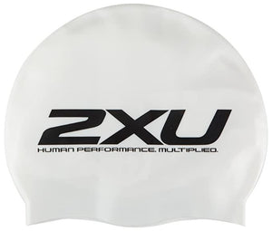 2XU Silicone Swim Cap White/White OSFA