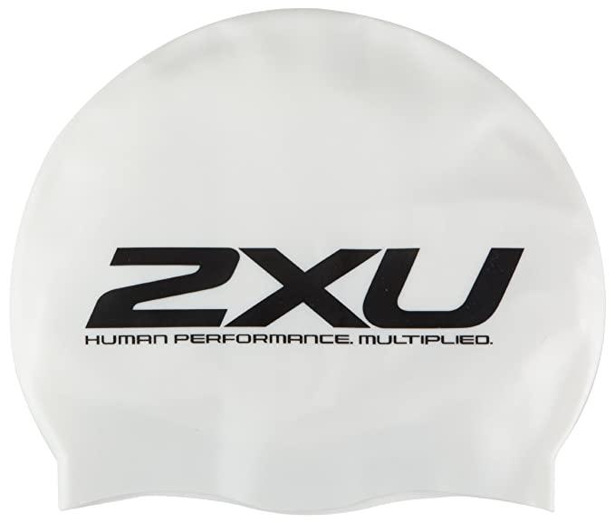 2XU Silicone Swim Cap White/White OSFA