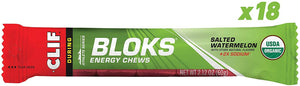 Clif Bloks - Energy Chews - Salted Watermelon - No Caffeine (2.1 Ounce Packet, 18 Count)
