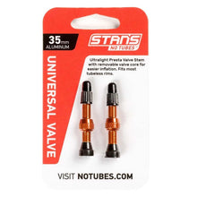 Load image into Gallery viewer, Stans No Tubes, Tubeless Valves, Tubeless Valve, Presta, 35Mm, Orange, Pair
