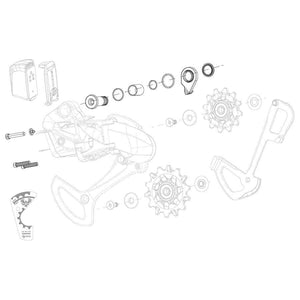 Sram Xx1 Eagle Axs Bolt And Screw Kit, B-Bolt/Washer, B-Screw, And Limit Screws, Kit