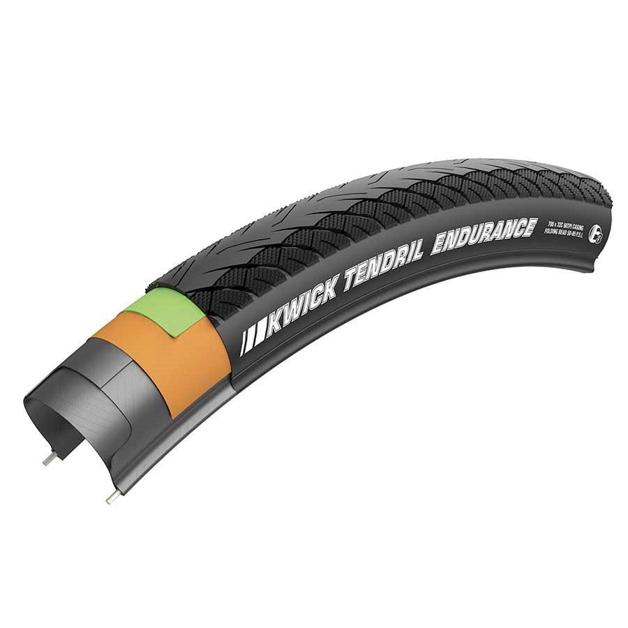 Kenda Kwick Tendril Endurance Black Reflective 700 28C Folding Clincher 60Tpi