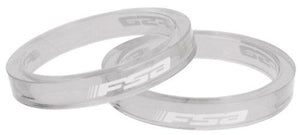 FSA PolyCarbonate Headset Spacer-Pack of 10 (1-1/8-Inch x 5mm, Transparent)