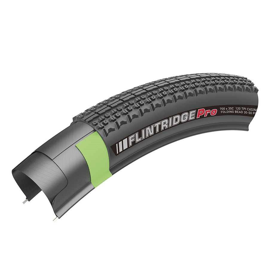 Kenda Flintridge Pro Black 700C 40C Folding Tubeless Ready 120Tpi